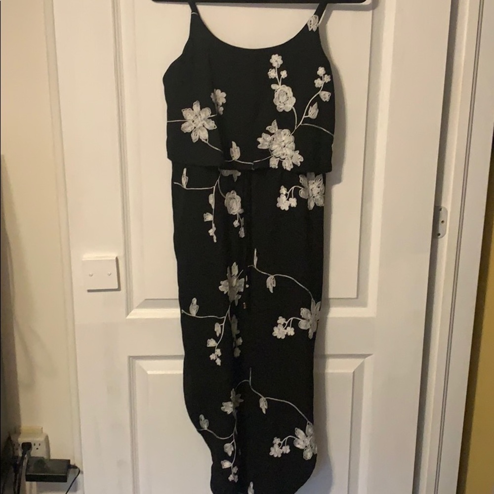 Black and floral summer dress